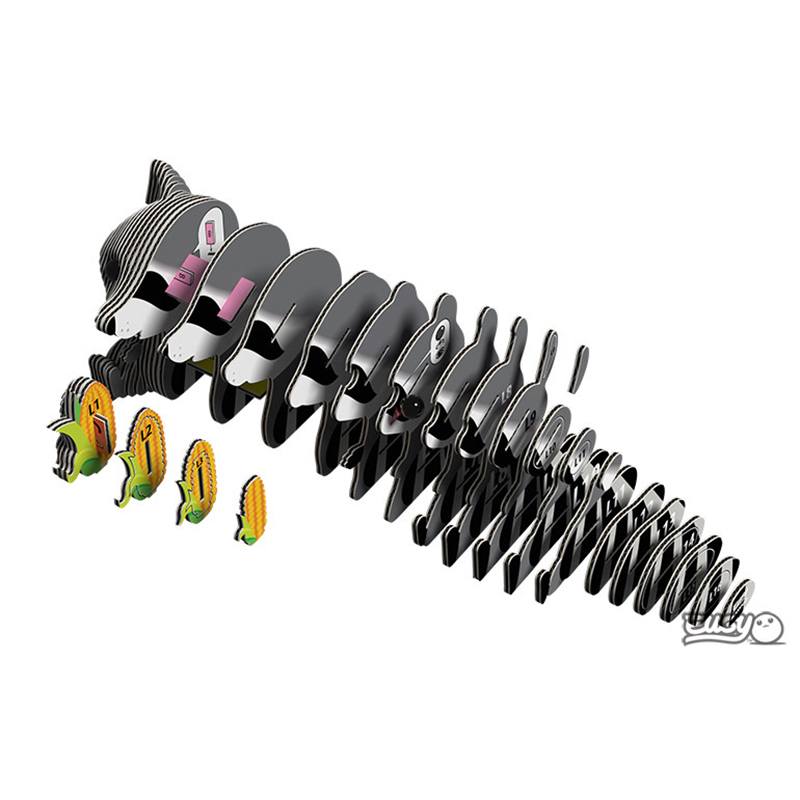 Eugy Puzzle 3D Mapache - Imagen 2