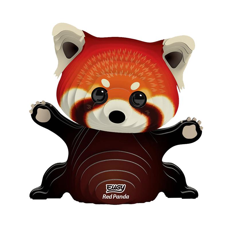 Eugy Puzzle 3D Panda Rojo