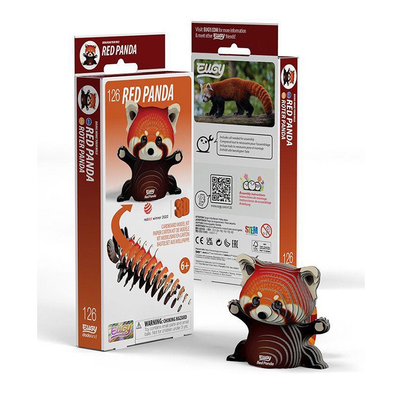 Eugy Puzzle 3D Panda Rojo - Imagen 2