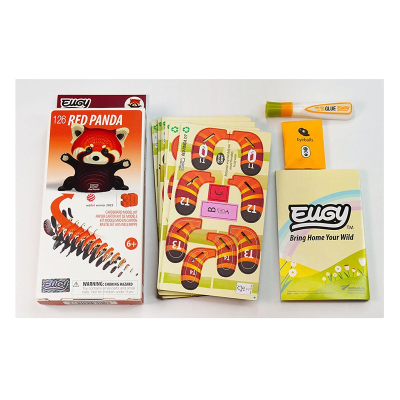 Eugy Puzzle 3D Panda Rojo - Imagen 3