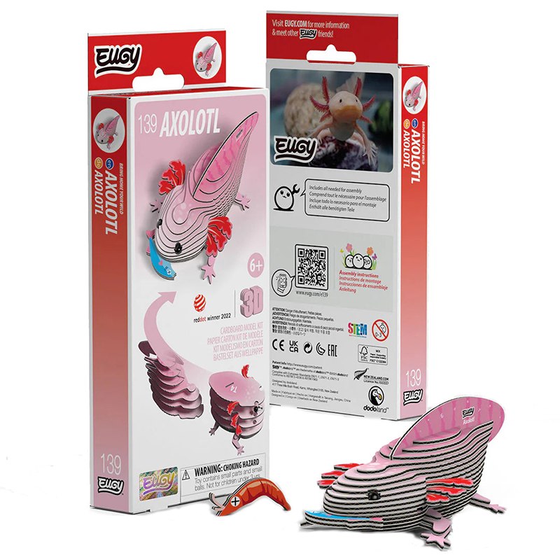 Eugy Puzzle 3D Ajolote Rosa - Imagen 2