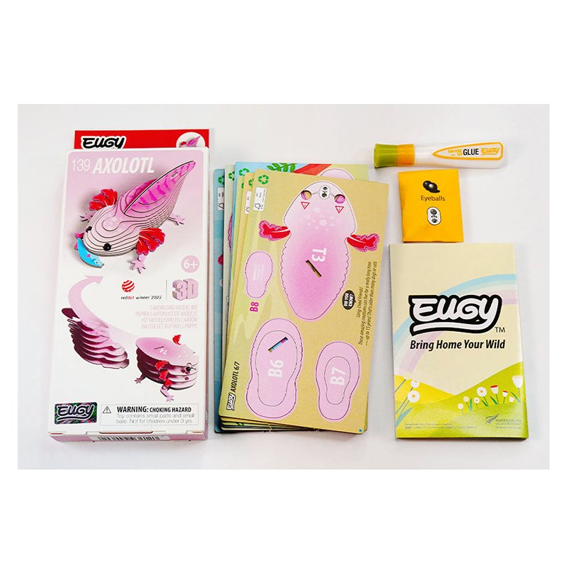 Eugy Puzzle 3D Ajolote Rosa - Imagen 3