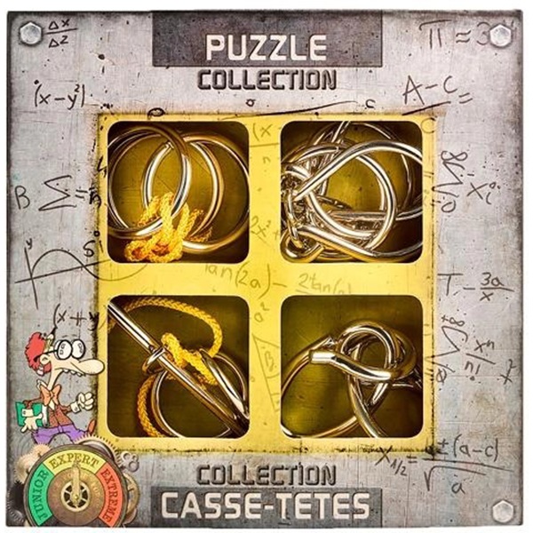 Caja 4 Puzzles Metal Amarillo - Imagen 1