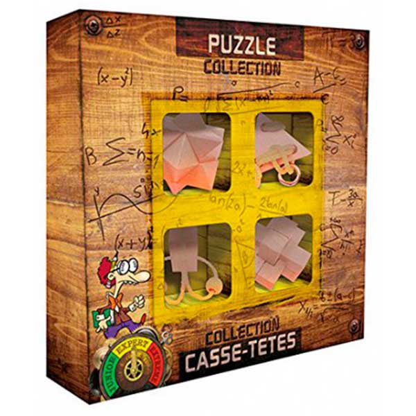Caja 4 Puzzles Rompecabezas Imposibles Madera Expert - Imagen 1