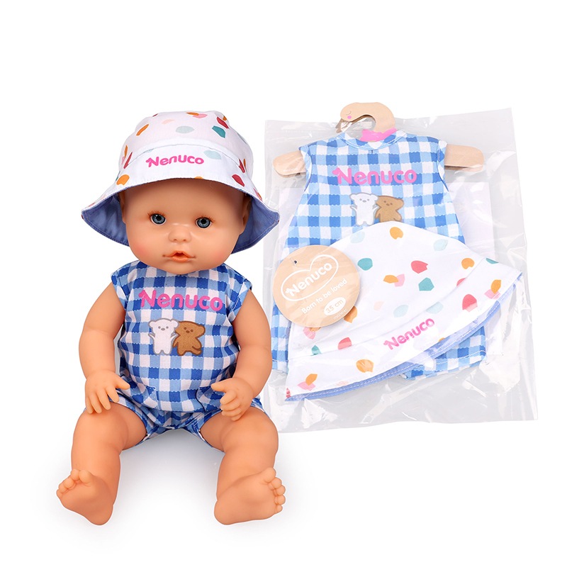 Nenuco Roupinha Casual Vestido Xadrez 35cm