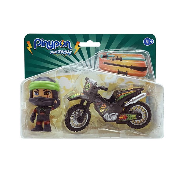 Pinypon Action Ninja con Moto - Imagen 3