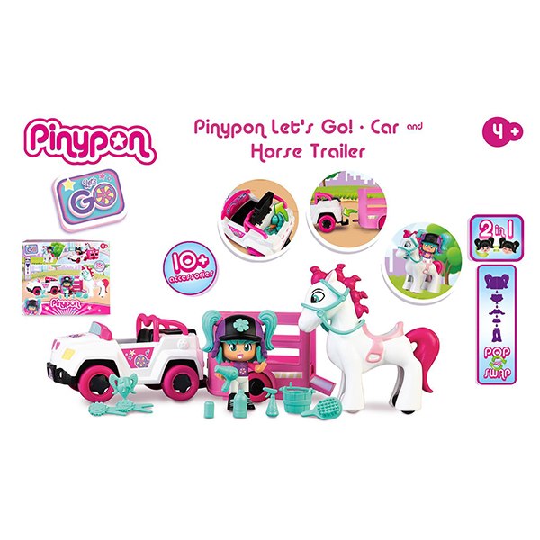 Pinypon Carro com reboque e cavalo - Imagem 3