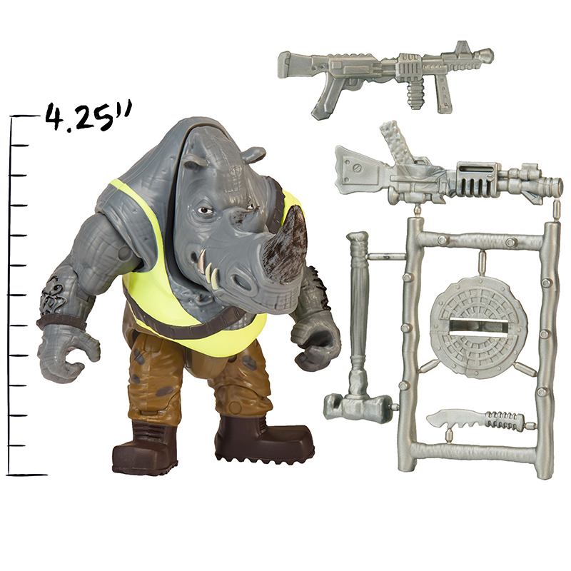 Tortugas Ninja Figura Básica Rocksteady 7cm - Imatge 1