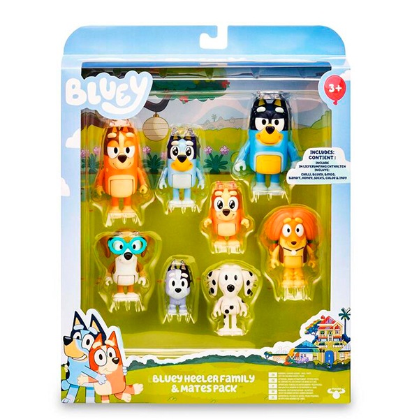 Bluey- Pack 8 Figuras - Imagem 1