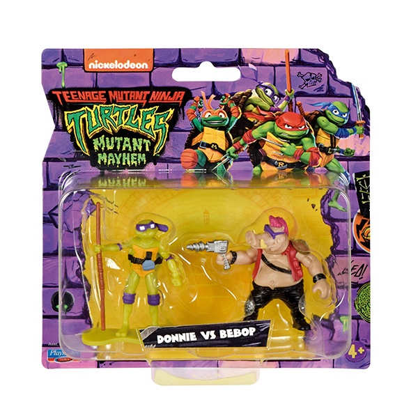 Tartarugas Ninja Pack 2 Figuras Donnie vs Bebop - Imagem 1