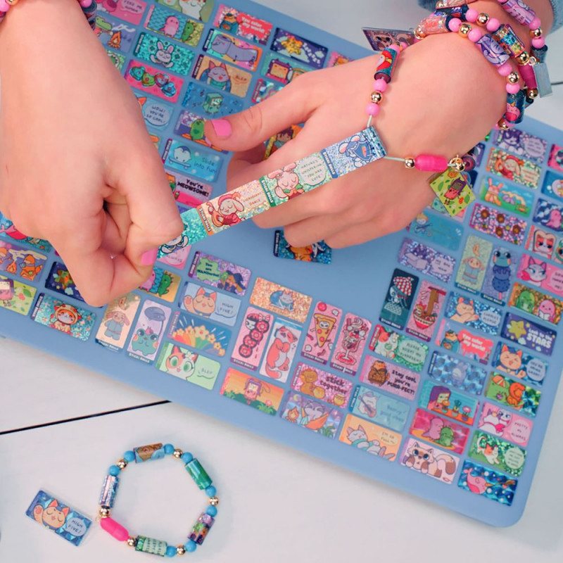 Sticki Rolls Pulseiras com Autocolantes Kawaii - Imagem 1