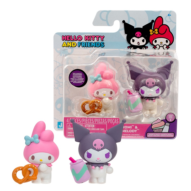 Pack 2 Figuras kuromi com My Melody 5cm