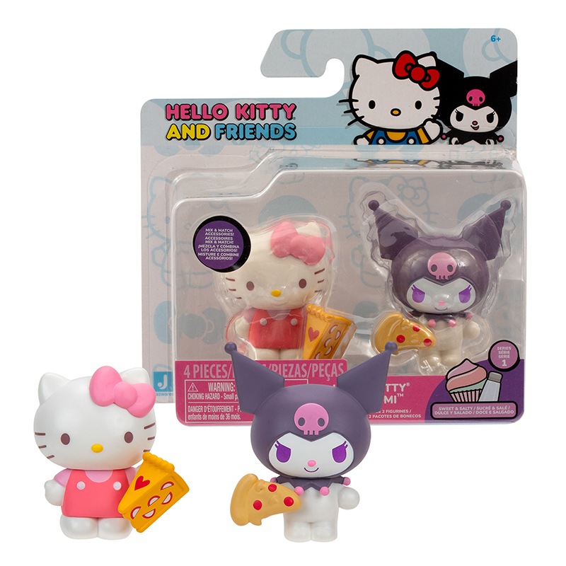 Pack 2 Figuras Hello Kitty com Kuromi 5cm