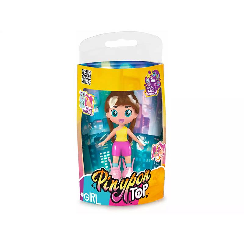 Pinypon TOP Girls Figura Cabelo Castanho