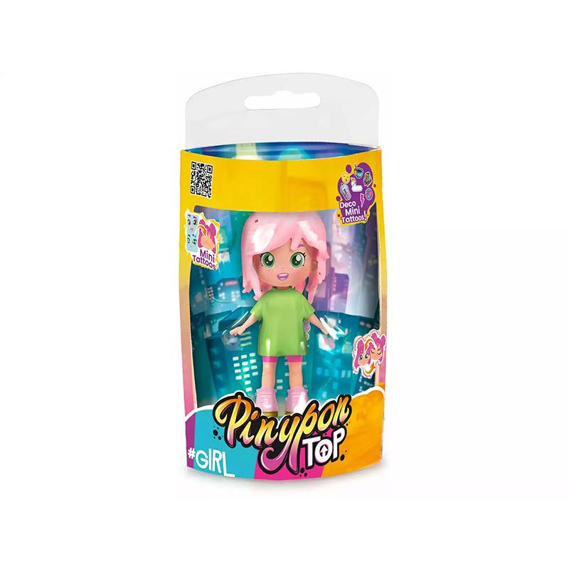 Pinypon TOP Girls Figura Cabelo Rosa