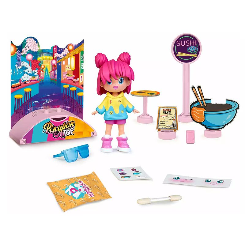 Pinypon TOP Girl Figura Sushi Foody - Imagem 1