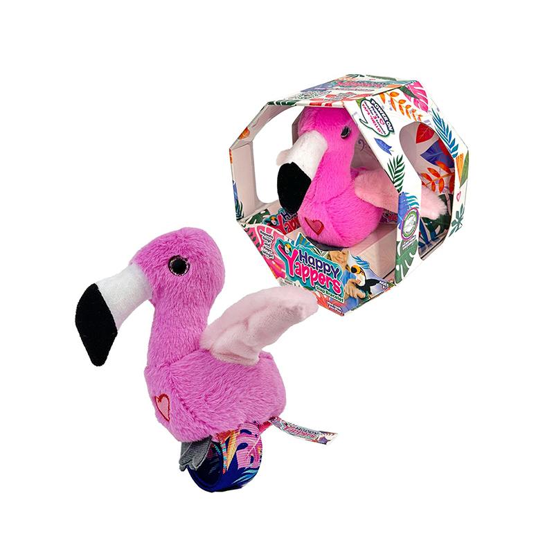 Peluche Pássaro Interativo Happy Yappers - Flamingo