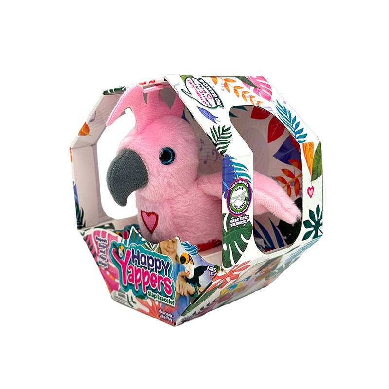 Peluche Pássaro Interativo Happy Yappers - Papagaio rosa - Imagem 3