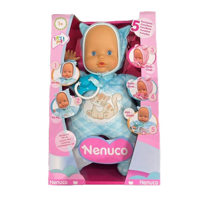 Muñeco Nenuco Blandito 5 Funciones Azul