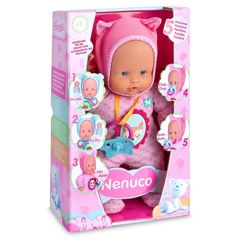 Nenuco Muñeco Blandito 5 Funciones Rosa - Imagen 2