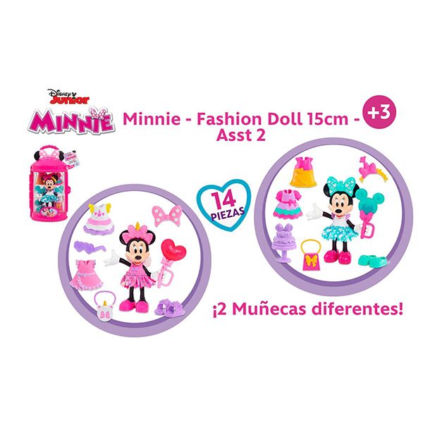 Minnie Boneca Fashion Doll 15cm - Imagem 9