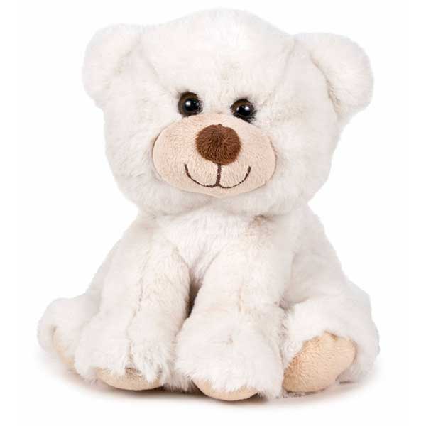 Peluche Infantil Urso Branco Boutique 22cm - Imagem 1