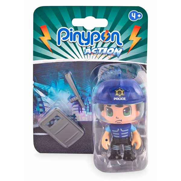 Pinypon Action Figura Policía Equipamento anti-motim - Imagem 1