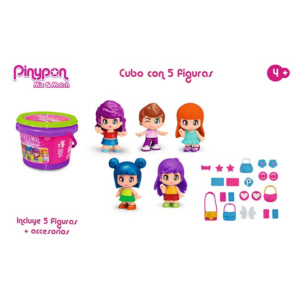 Pinypon Cubo con 5 Figuras - Imagen 1