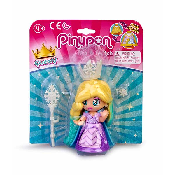 Pinypon Figura Queen Vestido Morado - Imagem 1