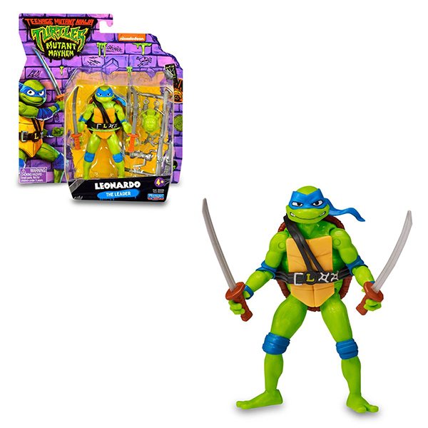 Tartarugas Ninja Figura Leonardo Básica TMNT 7cm - Imagem 1