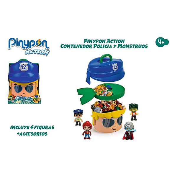 Pinypon Action Contenedor Policía y Monstruos - Imagen 2