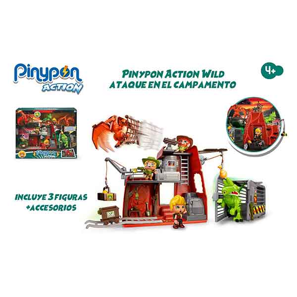 Pinypon Action Wild Dinos: o ataque ao acampamento - Imagem 1