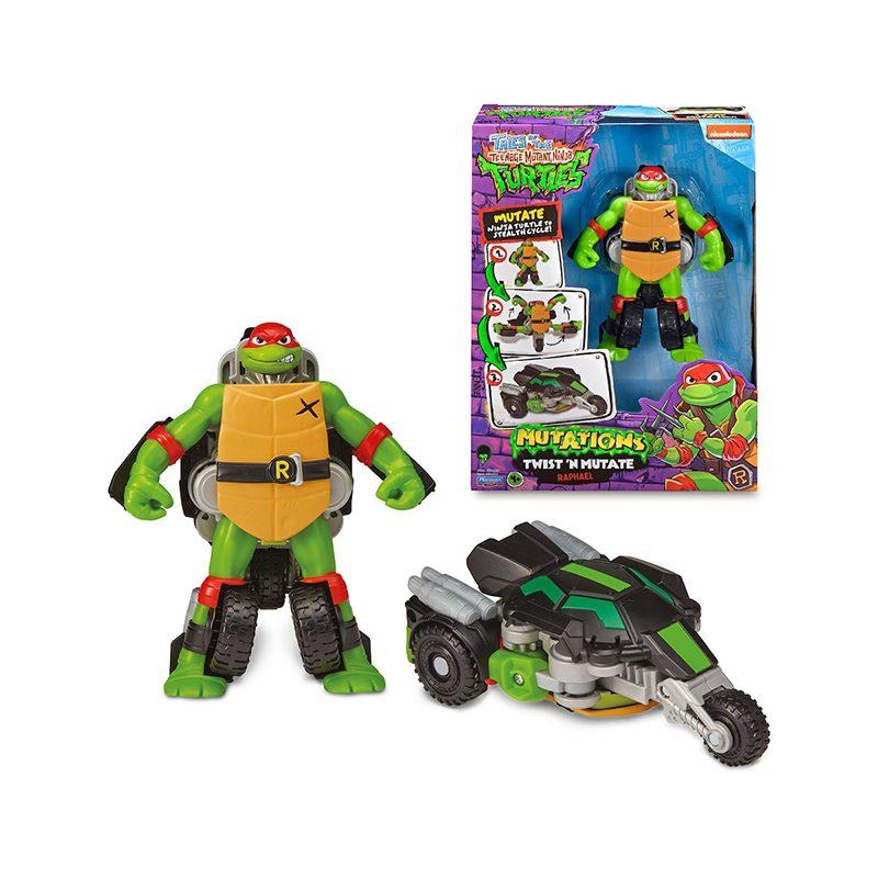 Tortugas Ninja - Figura Raphael transformable a vehículo