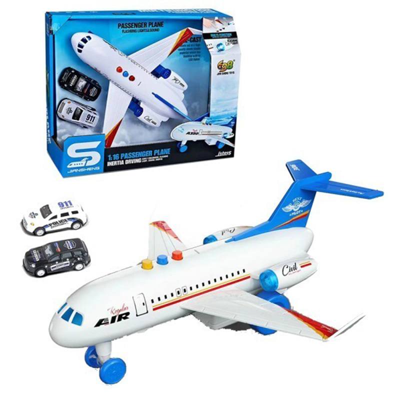 Avião de Passageiros com 2 Carros
