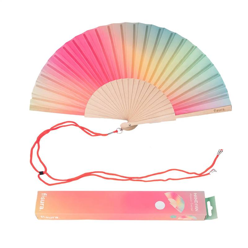 Abanico Fisura Degradado Rosa y Verde