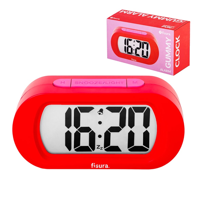 Fisura Rellotge Despertador Gummy Vermell