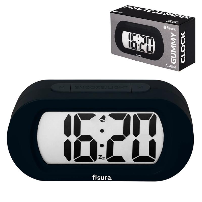 Fisura Rellotge Despertador Gummy Negre