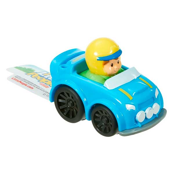 Vehicle Little People Blau Casc Groc - Imatge 1