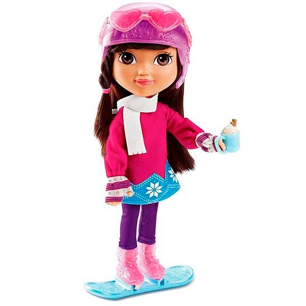 Dora a Aventureira Boneca com Snowboard 20cm - Imagem 1