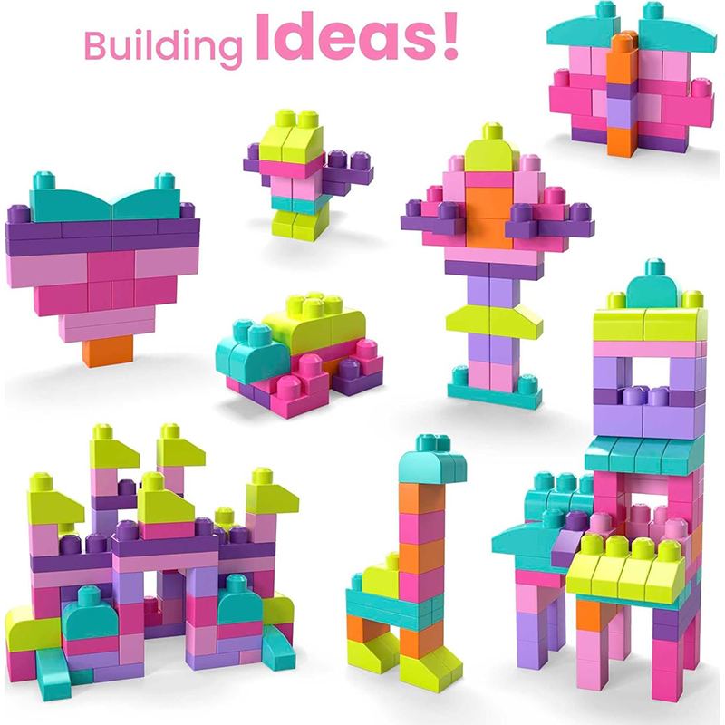 Mega Bloks Bolsa 80p Maxi Blocos Rosa - Imagem 2