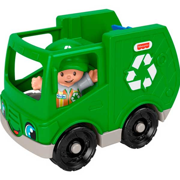 Little People Vehículo Camión Reciclaje con Figura - Imagen 1