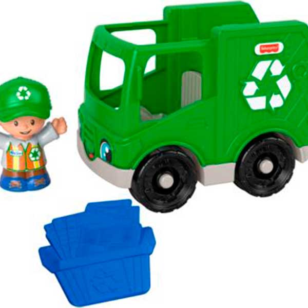 Little People Vehículo Camión Reciclaje con Figura - Imatge 1