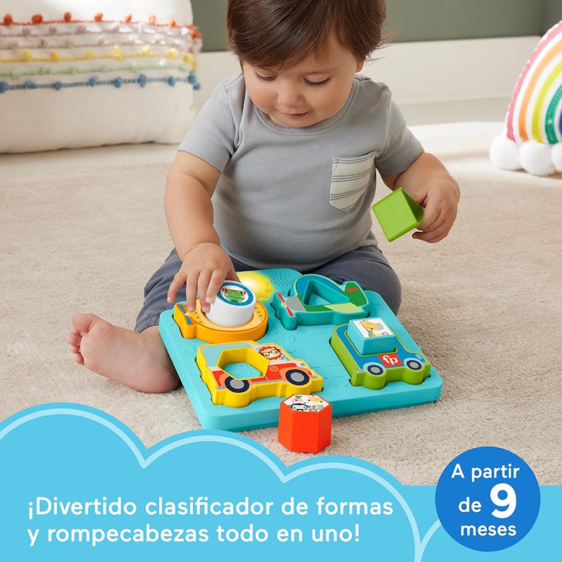 Fisher-Price Rompecabezas Vehículos Sonidos y Formas - Imagen 1