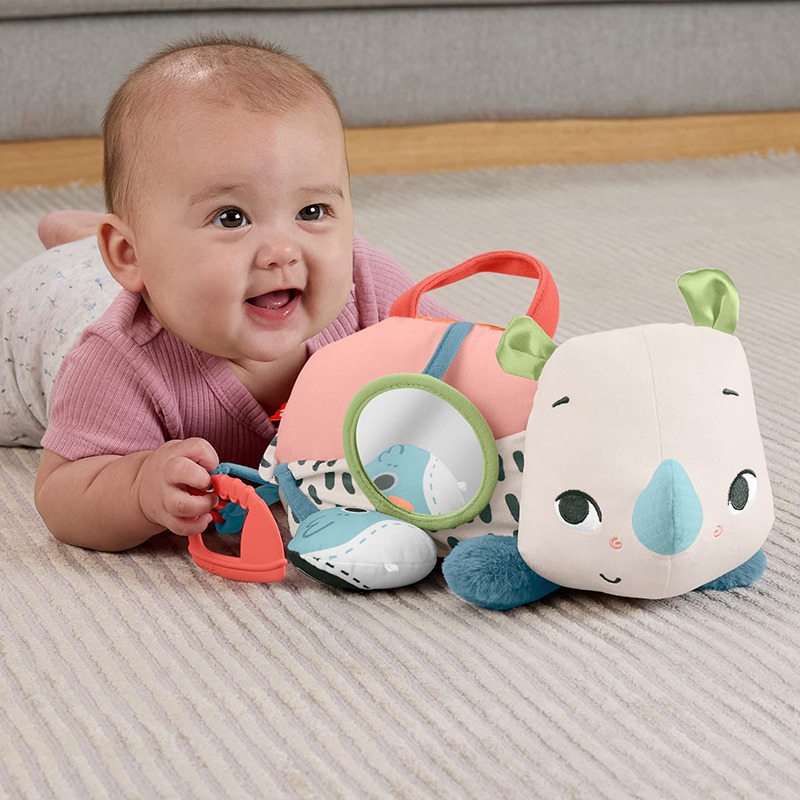 Fisher-Price Planet Friends Rinoceronte Peluche Sensorial para bebés - Imagen 1