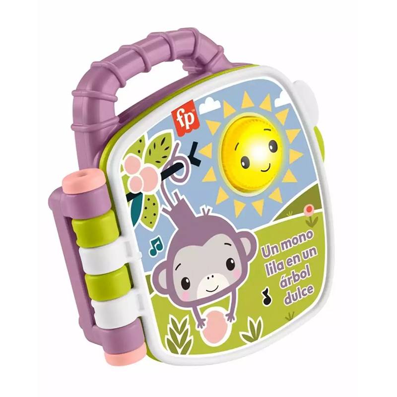 Fisher Price Livro de histórias musical do macaco roxo - Imagem 2