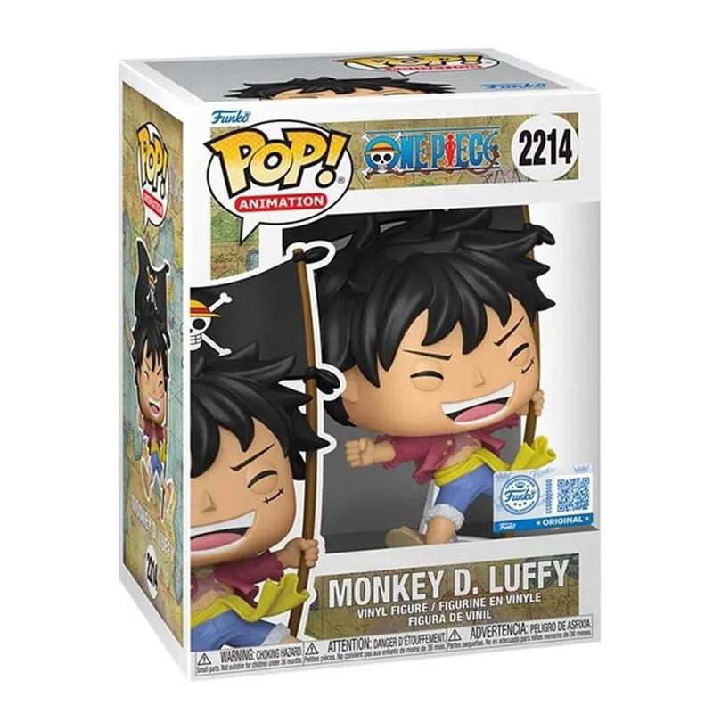 Figura Funko Pop! One Piece Monkey D. Luffy amb bandera
