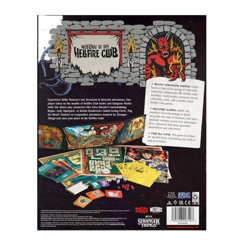 Juego de mesa Dungeons and Dragons: Stranger Things - Welcome to the Hellfire Club - Imagen 1