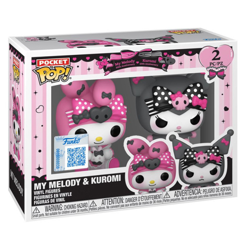 Funko Pocket Pop! Figuras My Melody y Kuromi 50 Universario