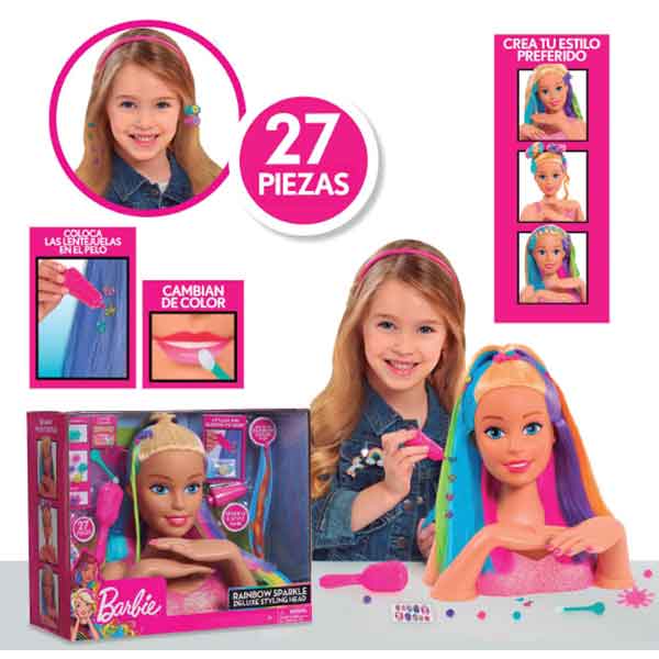 Bust-Cabeza Barbie Deluxe Rainbow - Imatge 1