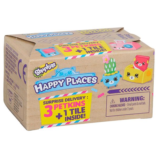 Caja 3 Petkins Shopkins Happy Places - Imagen 1